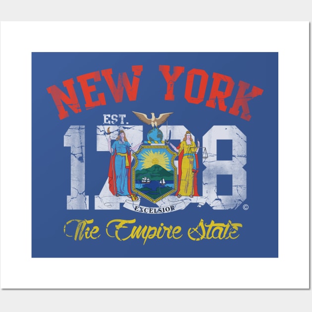 Vintage New York Empire State Wall Art by E